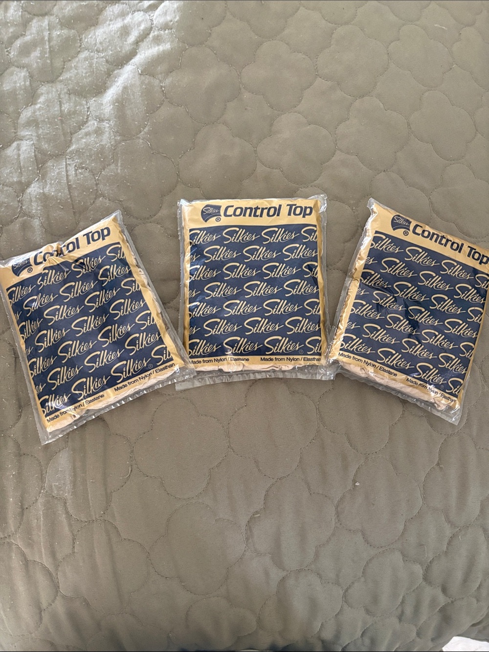 Silkies Control Top Hosiery - Cream & White Packaging